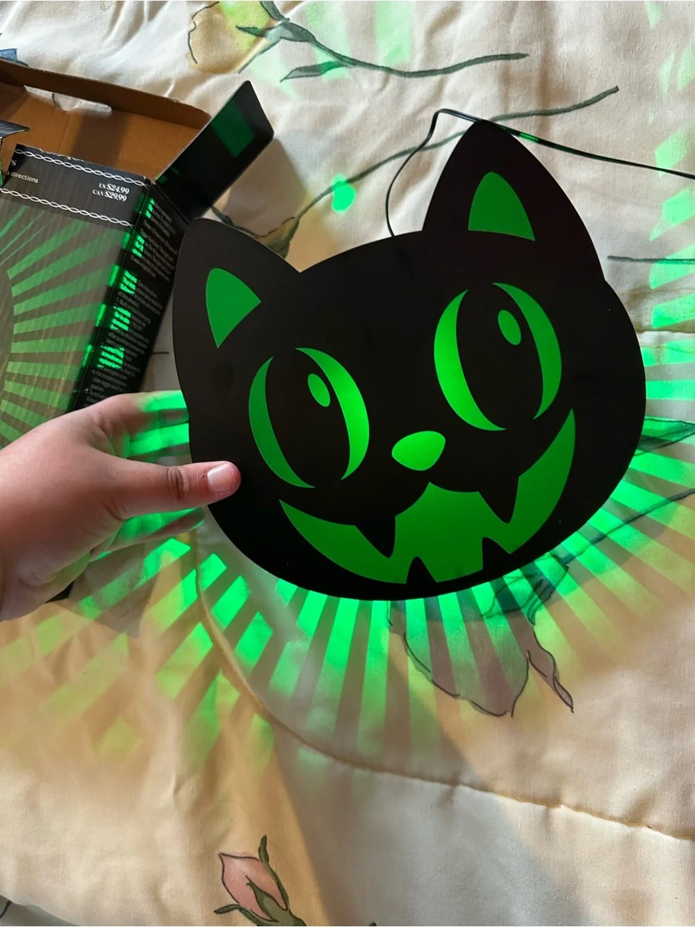 Ashland Black and Green Radiant Cat Shadow Light